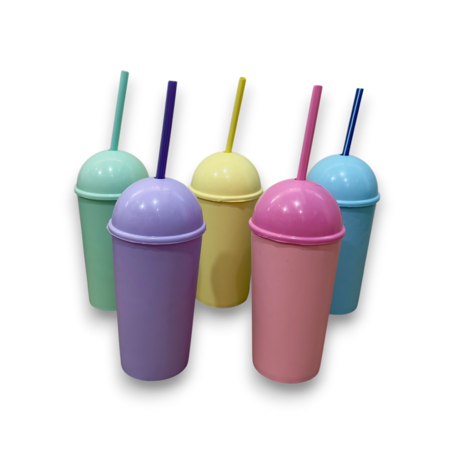 VASO CON SORBETE TAPA ESFERA LISO PASTEL  4543 ST