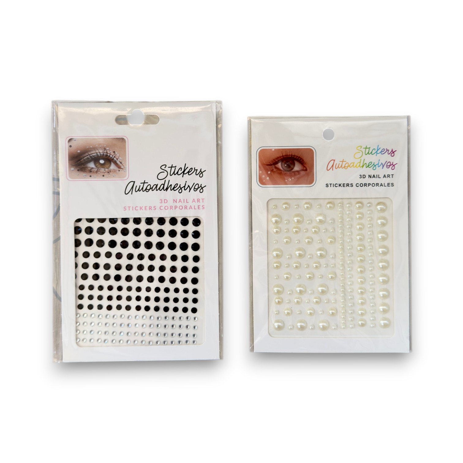 STICKERS STRASS UN COLOR  BLISTER CUADRADO GT55-06