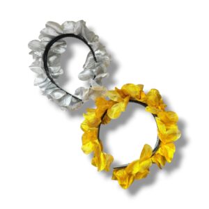VINCHA FLOR CORRIDA DORADA Y PLATEADA GDE MM111-03