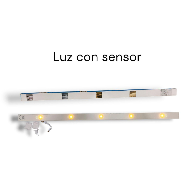 LUZ INTELIGENTE CON SENSOR RECARGARGABLE 80 CM