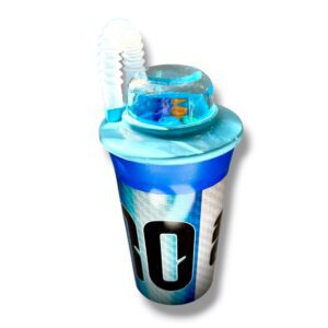 VASO ESTAMPADA PLASTICO CON SORBETE Y SONAJERO 2436