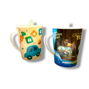 VASO CON MANIJA Y SORBETE ESTAMPADO 2412 0838