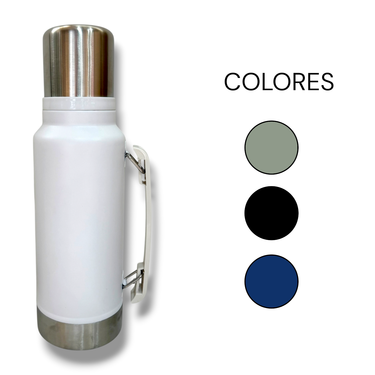 TERMO DE ACERO CON MANIJA KANSON 1 LITRO TER-009