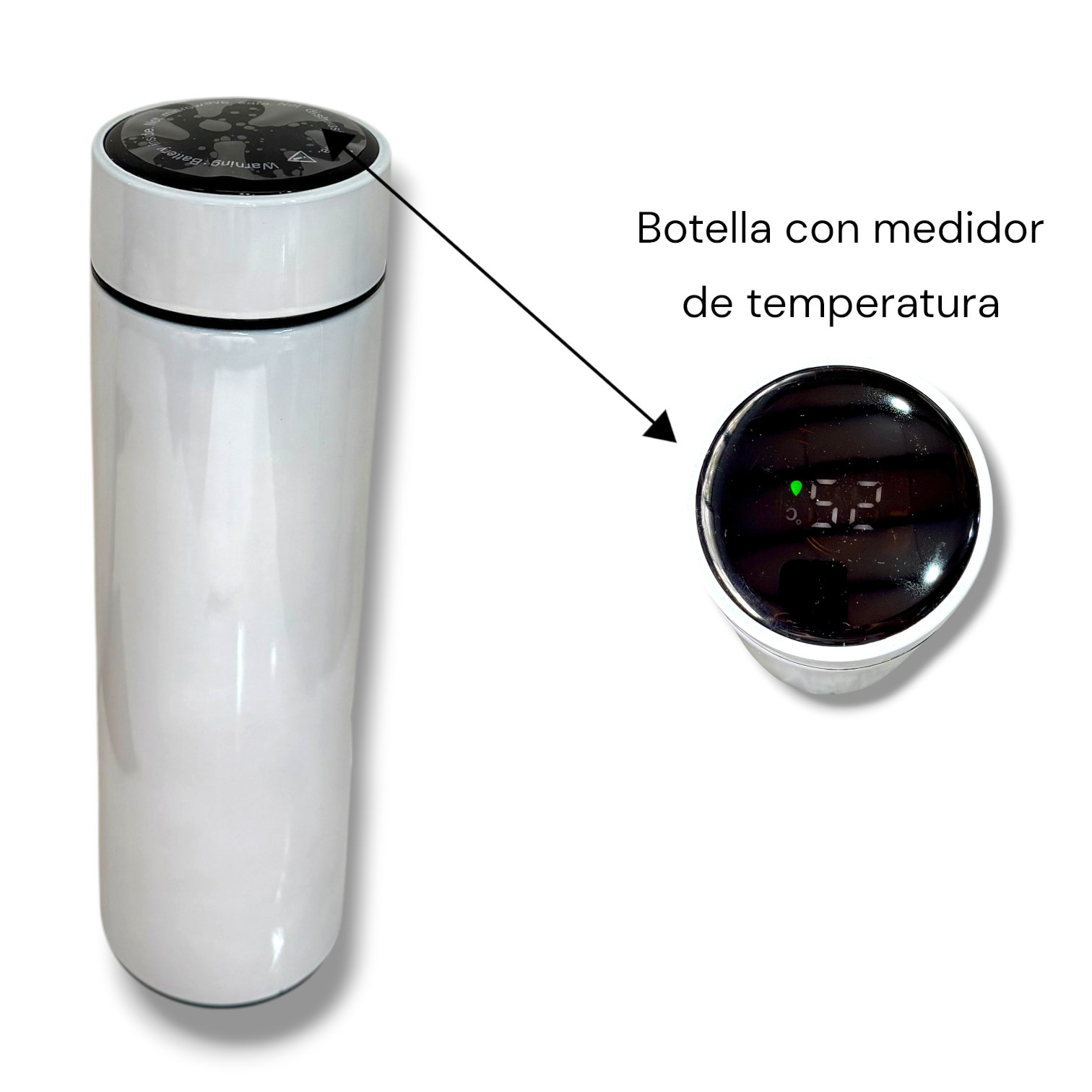 BOTELLA DE ACERO CON TEMPERATURA 500 ML AR-500TC