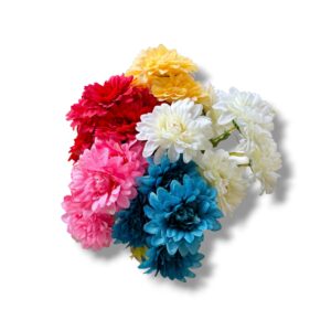 FLOR RAMILLETE CRISANTEMO 28 CM 5 FLORES
