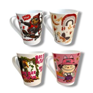 TAZA PLASTICA CONICA ESTAMPADA 400 CC 4519