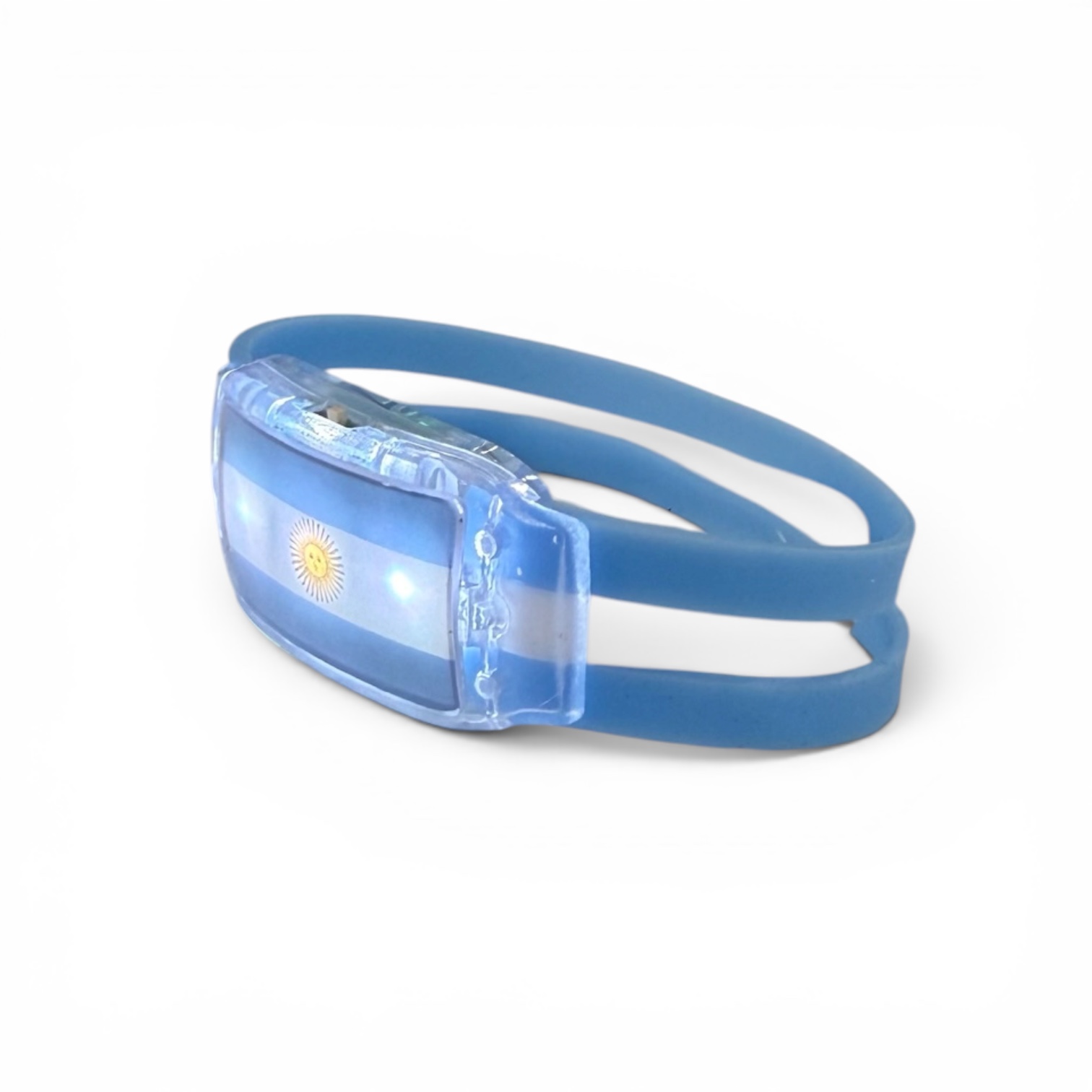 PULSERA DE ARG DE GOMA CON LUZ