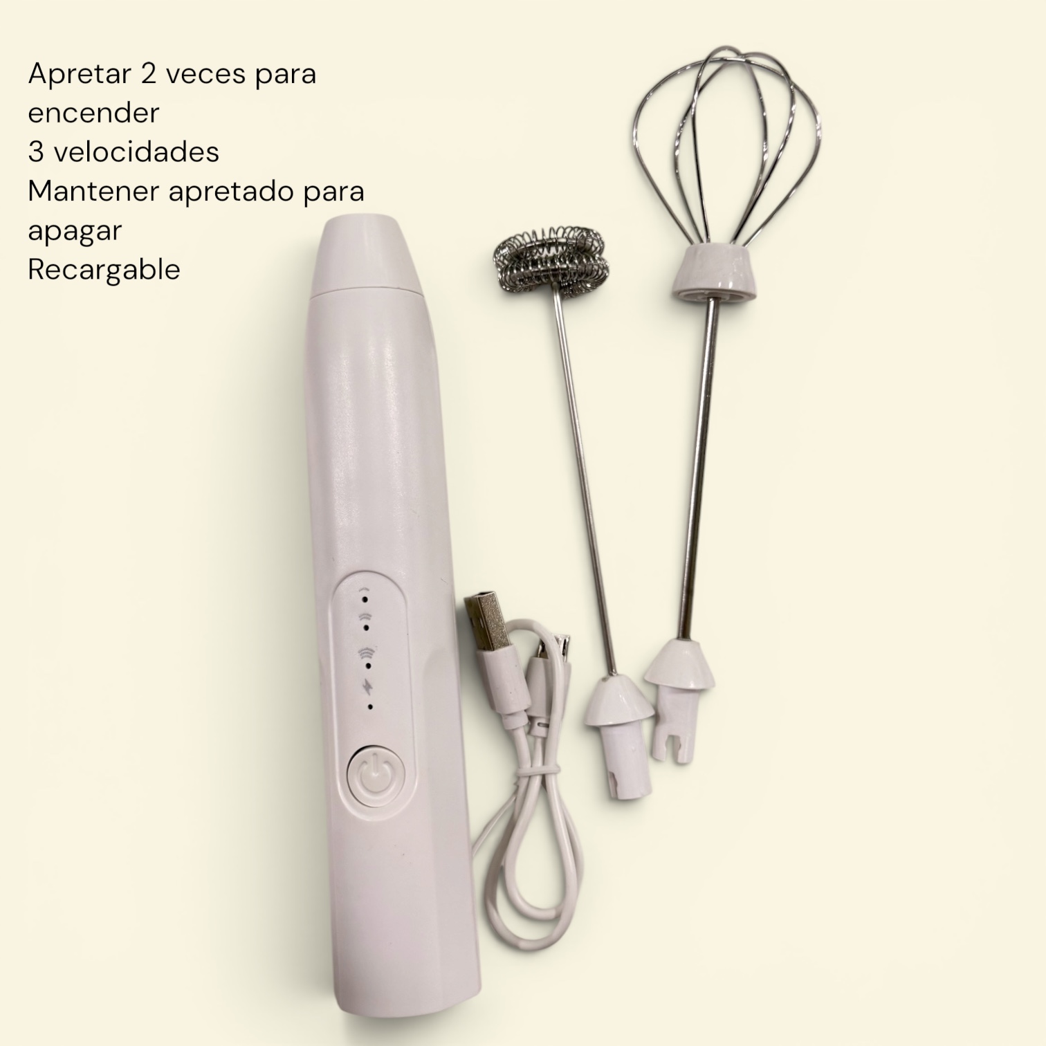 BATIDOR ELECTRICO RECARGABLE