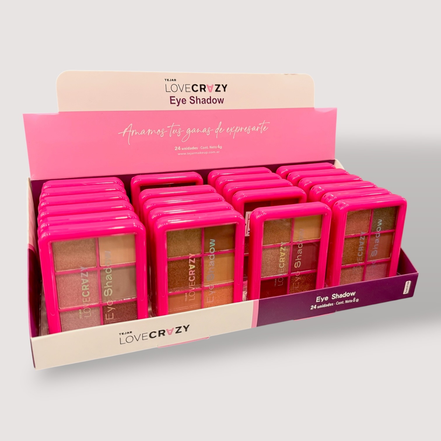 Paleta de sombras x6 tonos tejar