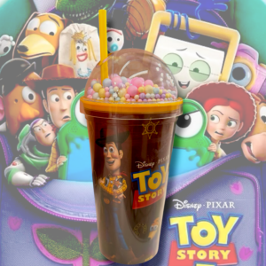 Vaso acrilico 500 ml con sorbete y cúpula
