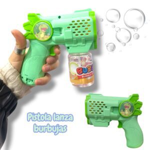 Pistola lanza burbujas chica