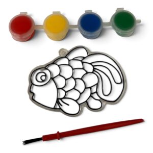Llavero acrílicos para colorear con 4 temperas
