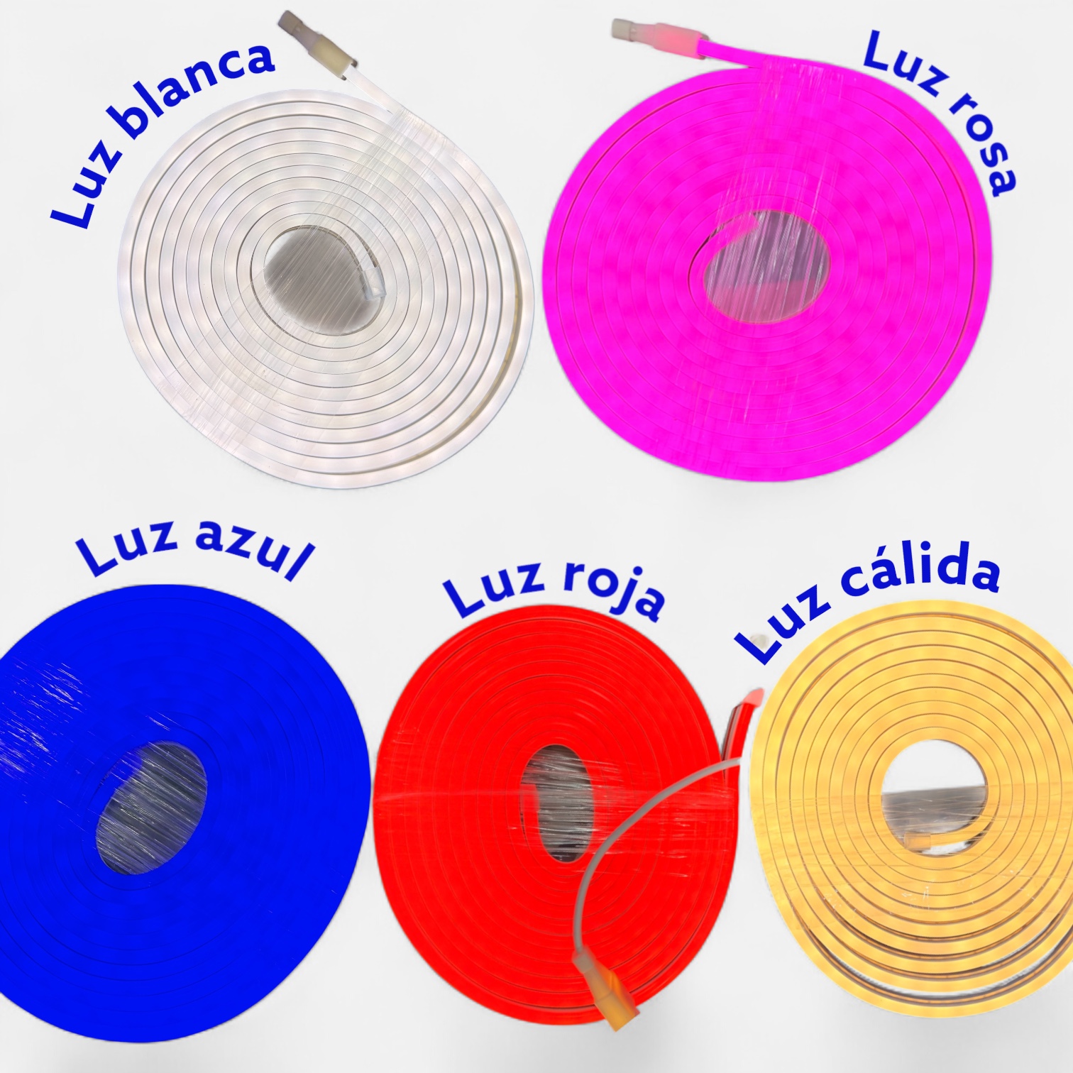Luces neón un solo color 3 metros