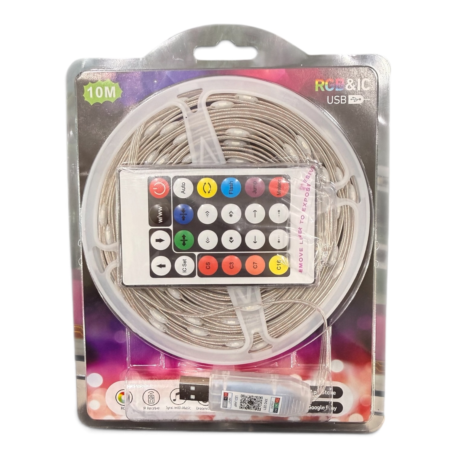 Luces RGB 10 metros con control