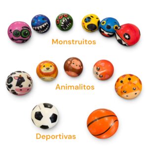 Pelota anti stress varios modelos 9 cm