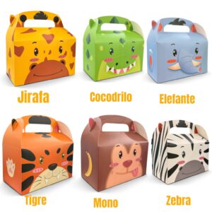 Caja de cartón de animalitos