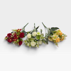 Flor ramillete con flores girasol y gisofila
