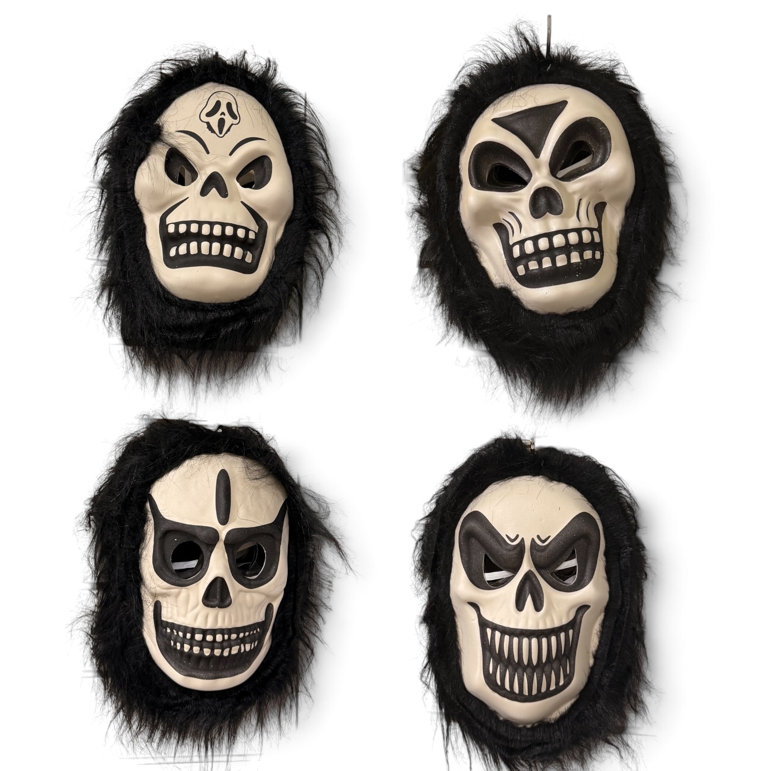 Mascara calavera con pelos