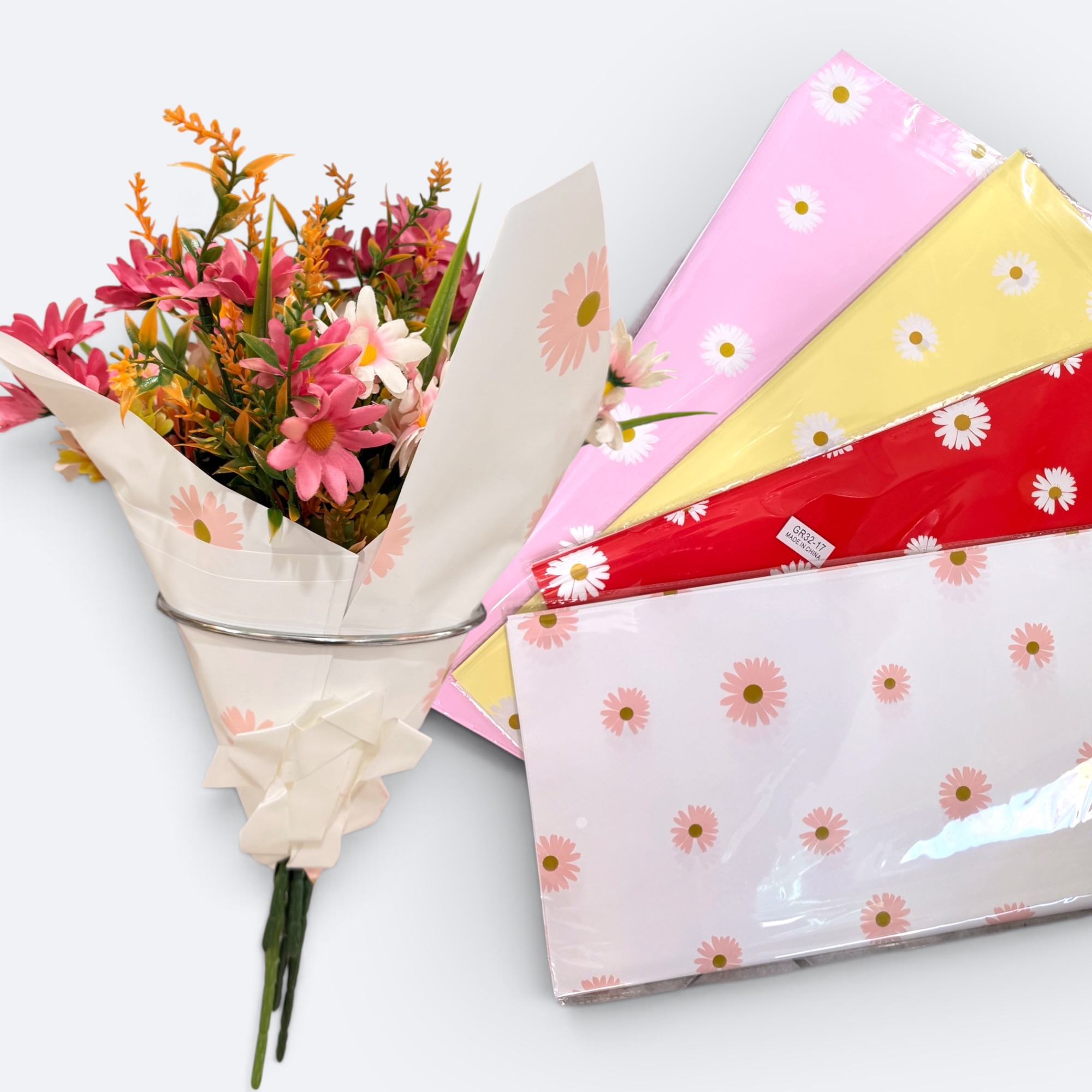 Papel coreano margaritas x 20 u