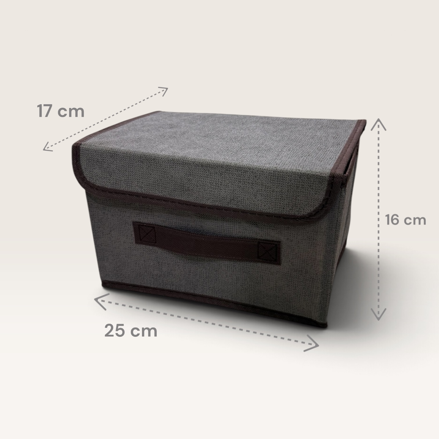 Caja de tela rígida con tapa