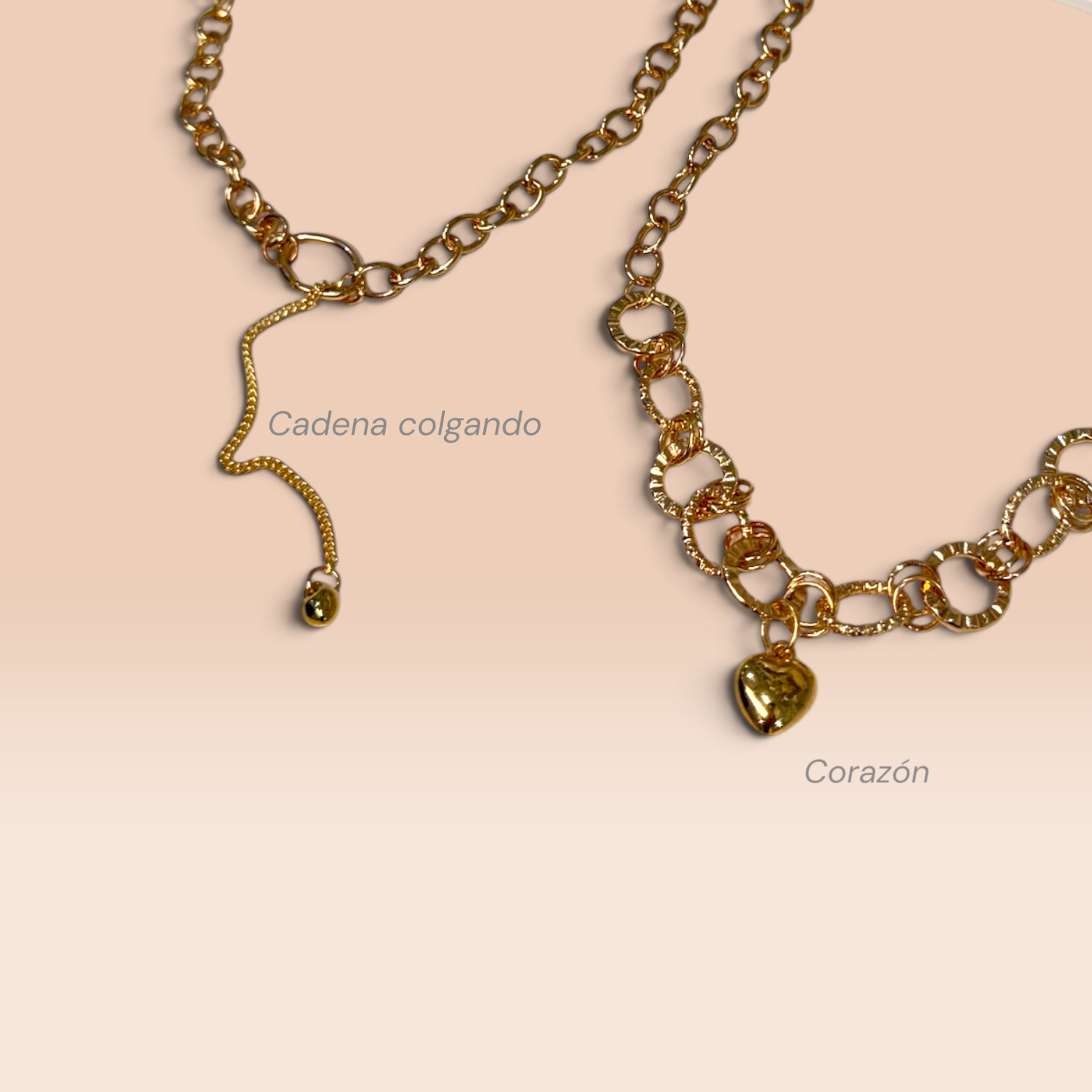 Collar cadena grande y chica