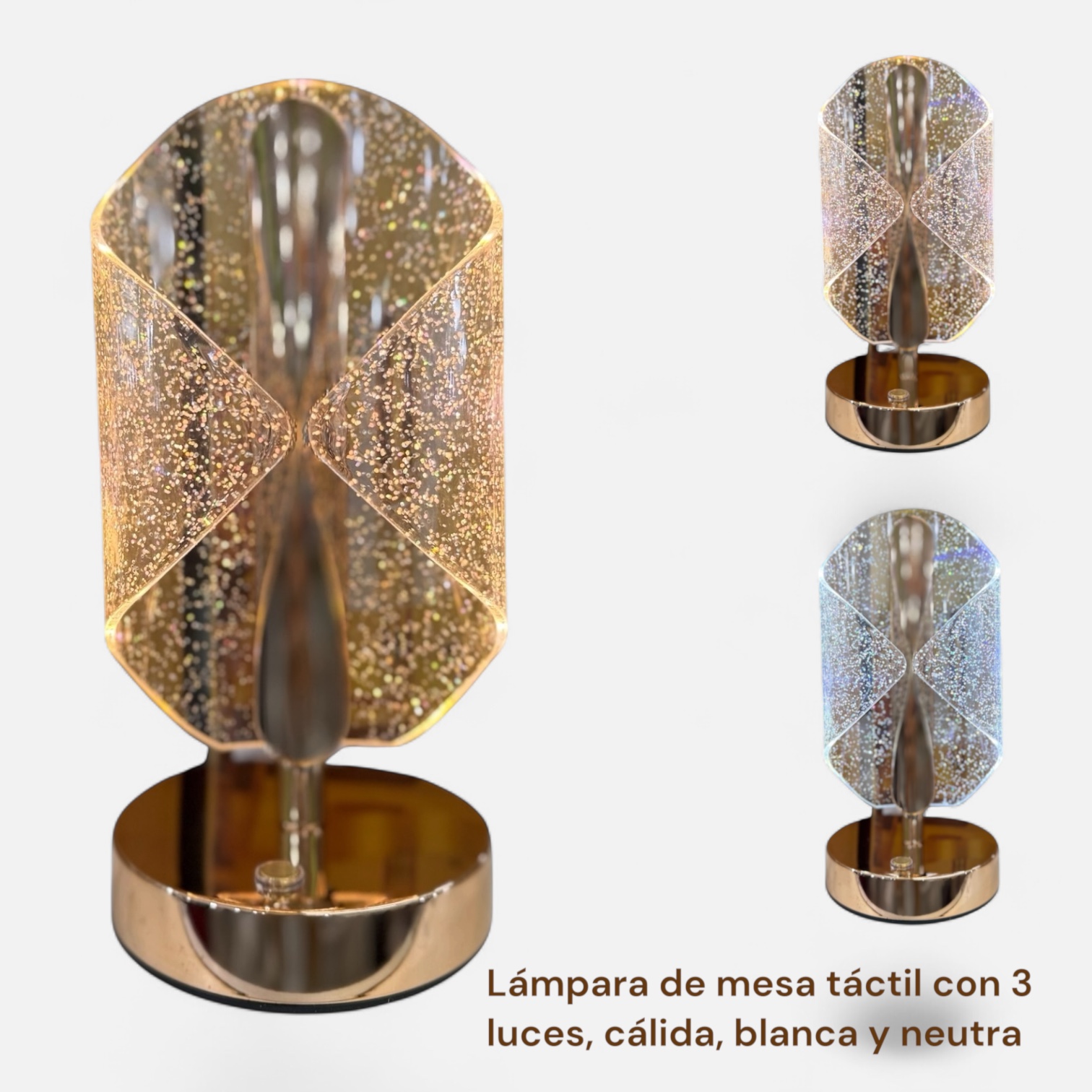 Lampara con pantalla transparente