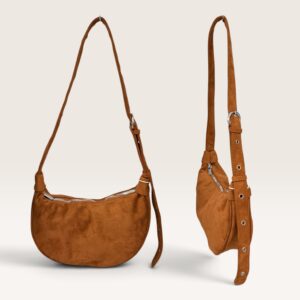 Cartera de gamuza regulable