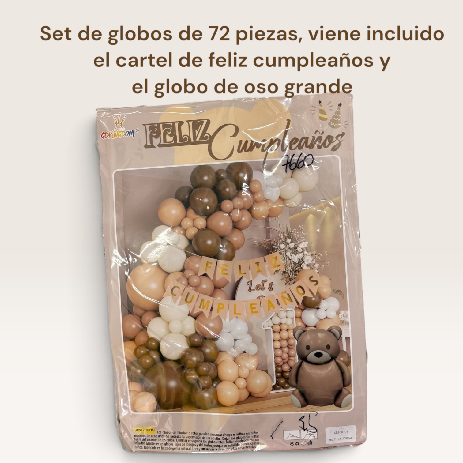 SET DE GLOBOS POR 72 PZAS